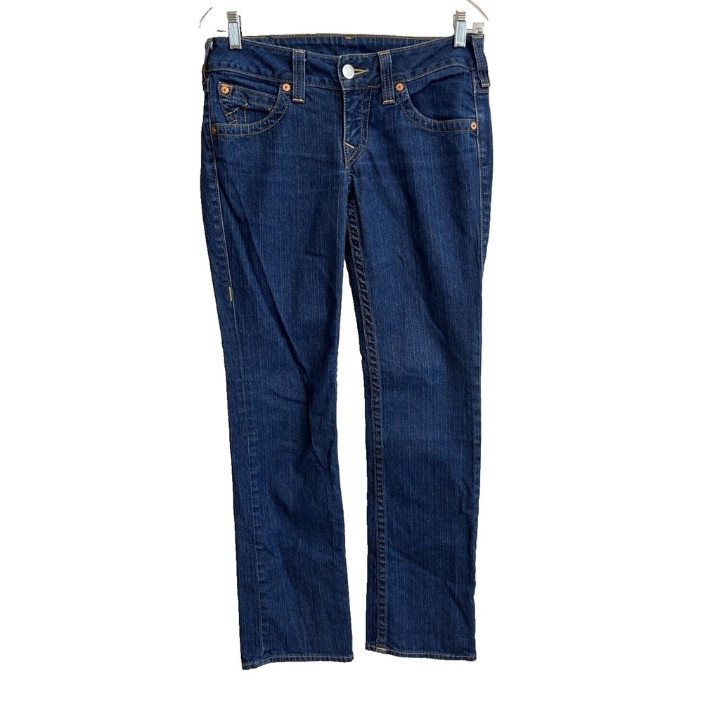 True Religion Billy Jeans Women's 30x32 Low Rise Blue Flap Pockets WS22076E4